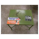 Green Metal Table 20 1/2" X 23 3/4" X 18"