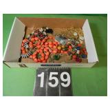 Flat Of Necklaces With Orange Necklace