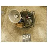 Tub W/Clamp Light - Grease Gun - Misc Other Items