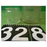 2 Burma Shave Jars No Lids 4"& 3"