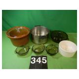 Crock Pot Insert W/Lid - Bowls - Glass Baking Dish