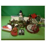 Christmas Decor With Lace Table Runner Christmas Decor With Lace Table Runner
