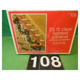 25' Clear Lighted Garland Indoor/Outdoor 25' Clear Lighted Garland Indoor/Outdoor