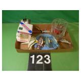 Flat Of Christmas Items Glass Drum Flat Of Christmas Items Glass Drum