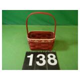 Longanberger Basket # 1839 2610 3 1/2' W X 5 1/2'- Longanberger Basket # 1839 2610 3 1/2' W X 5 1/2'-
