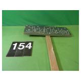 Sleigh Parking Sign Wooden 24' T Sign 6' X 5 1/2' Sleigh Parking Sign Wooden 24' T Sign 6' X 5 1/2'