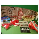 2 Trays - Red Mini Stockings - Wall Hanging - 2 Trays - Red Mini Stockings - Wall Hanging -