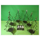 6 Longaberger Metal Tree Candle Holders 14' T 6 Longaberger Metal Tree Candle Holders 14' T