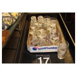 6 Frosted Leaf Pattern Stemware Glasses ~