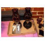 2 Matching Kerosene Lamps 12"