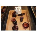 6 Amethyst Glass Collectables ( Turkey)