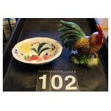 Rooster and Bowl