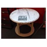 Marble Top Table 19 1/2 X 24 1/2"