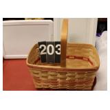 Longaberger Handle Basket 1984 14 1/2" X 9" X 8"