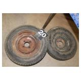 Pair of 12" Tires and Wheels