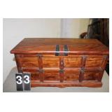 Wooden Box 12" X 26" X 12" with Metal Handles