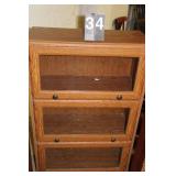 3 Shelf Barrister Style Cabinet 44" X  28" 12"