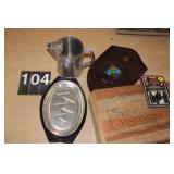 Wine Box ~ Pitcher ~ 4 Steak Plater and Holder