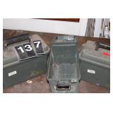 3 Large Plastic Ammo Boxes