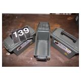 3 SmallPlastic Ammo Boxes