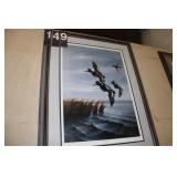 27" X 35" Blue Bill Duck Pictire