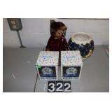 2 Millennium Globes ~ Barrington Bear