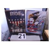 American Dream ~ Ride Free Sign 17" X 12" (New)