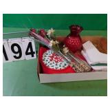 Stocking - Pot Holders - Wooden Skates - Glass -