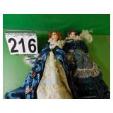 2 Victorian Dolls 19" T