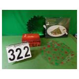 4 Mugs - Cake Plate W/ Server - Place Mat