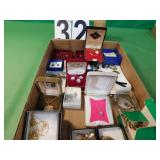 Flat Of Necklaces/ Earrings Some Are Matched Sets
