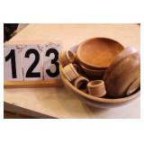 Wooden Salad Set ~ Napkin Rings