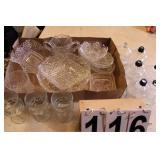 Flat with Cut Glass ~ Small Stemware Glasses