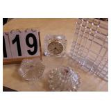 Lead Crystal Clock ~ Picture Frame ~ Candle Wick C