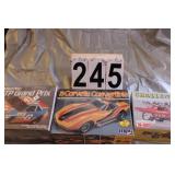 3 Car Model Kits  ~ 1975 Corvette