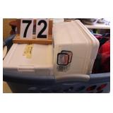 Basket With Storage Containers ` Throws