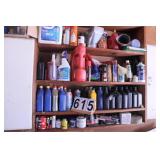 5 Shelves with Oil ~ Cleaners ~ Motor Fluids