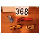 Flat of Tootsie Toys ~ Grader ~ Dozer ~ Dump