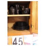 5 Place Setting of Mainstays Black