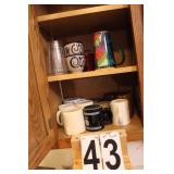 2 Shelves of Coffee Cups ~ 2 Upper Shelves