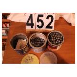 3 Containers of Lead Balls ~ .451 ~ .526 ~ .569