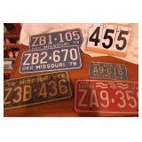 Old Missouri License Plates in Brief Case
