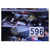 Shelf of Harley Parts ~ License Plate