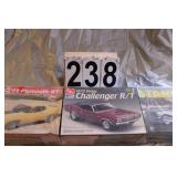 3 Car Model Kits  ~ 70 Dodge Challenger