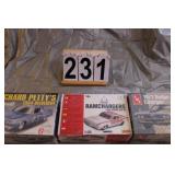 3 Car Model Kits  ~ 1971 Dodge Charger