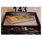 Silver Plate Server ~ Flat Ware