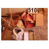Box of Leather to Make Re-enactor Clothing