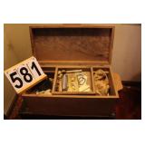 Walnut 11" X 22 1/2" X 10 1/2" Ralph Winch Box ~