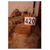 Side Table with Contents ~ Buffalo ~ Horse Jaw