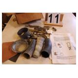 Metal Tin and 2 Boxes of Black ~ Powder Horn